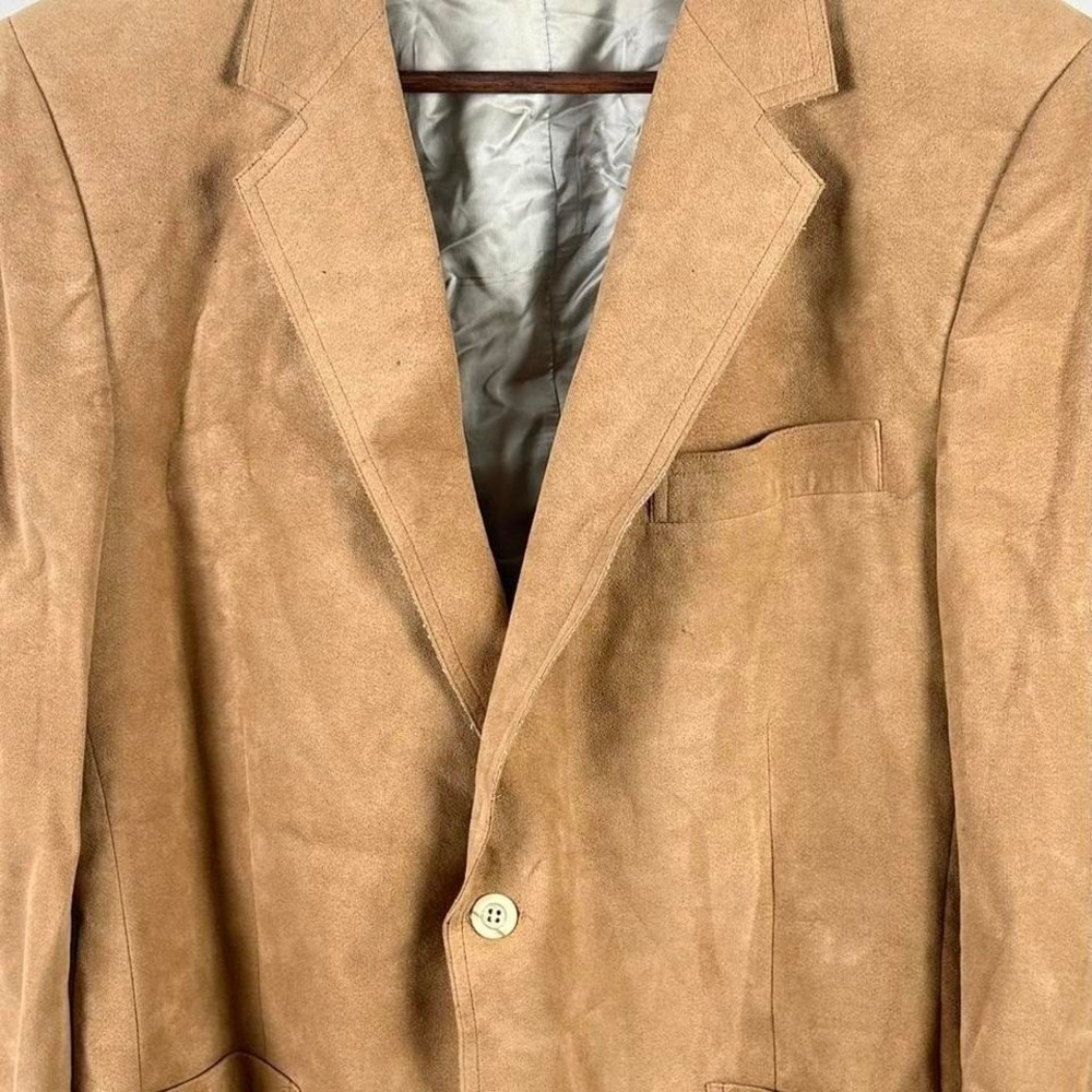 Rare Vintage 70s Halston Halsuede Blazer 70s 42R